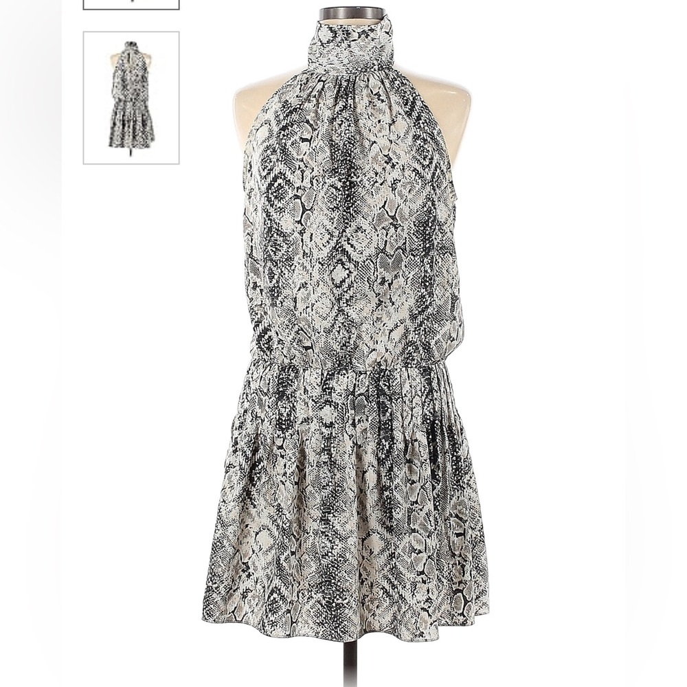DO+BE Snake Print Halter Mini Dress